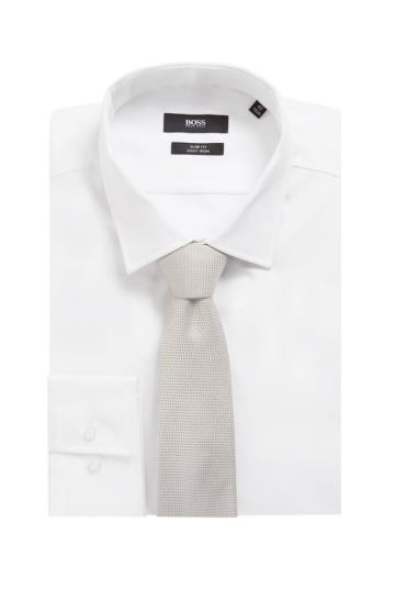 Krawaty BOSS Italian Made Białe Męskie (Pl71602)